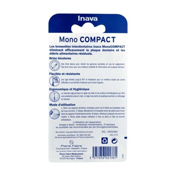 Mono Compact Brossettes Interdentaires - 6 unités