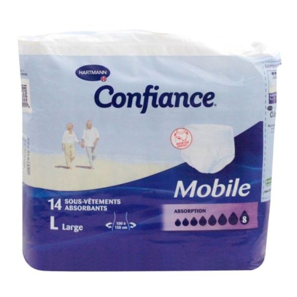 Confiance Mobile Sous-vêtements absorbants - Paquet de 14