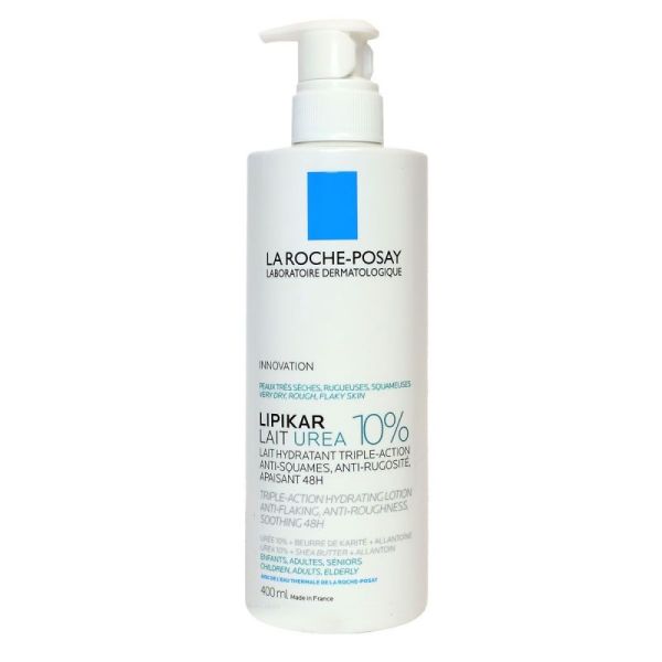 Lipikar Urea 10% - Lait Hydratant Anti-Squames, Anti-Rugosité - 400ml