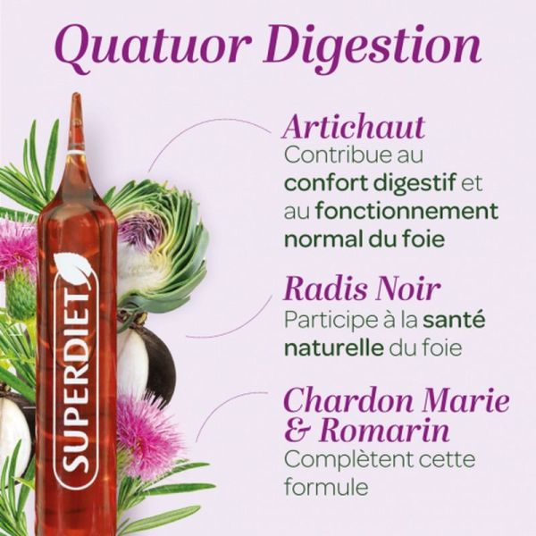 Quatuor Bien-être du foie Bio - 20 ampoules