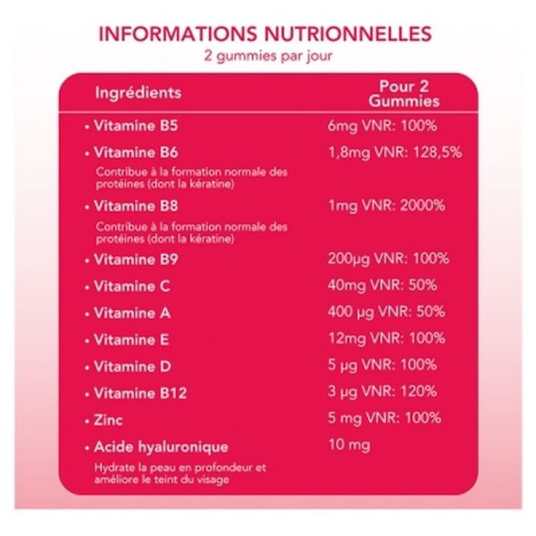 Gummies beauté sans sucres - 42 gummies