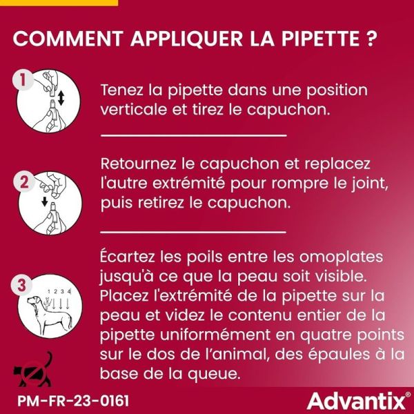 Advantix Chien Moyen entre 10 et 25 kg – 4 x 2,5 ml