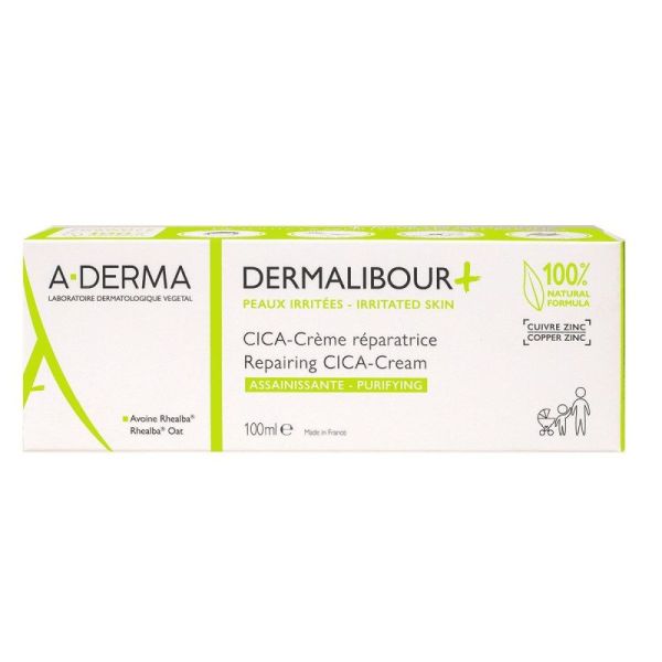 A-DERMA Dermalibour+ CICA - Crème Réparatrice Assainissante - 50 ml