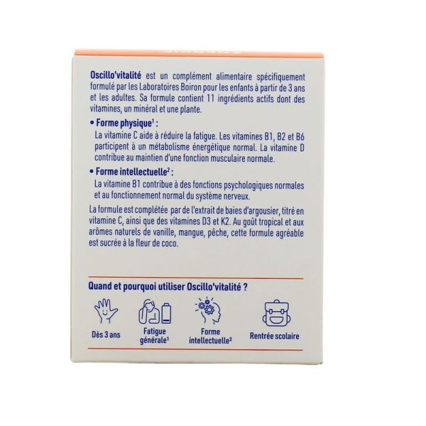 Oscillo'Vitalité Enfants dès 3 ans - Énergie - 30 sticks orodispersibles