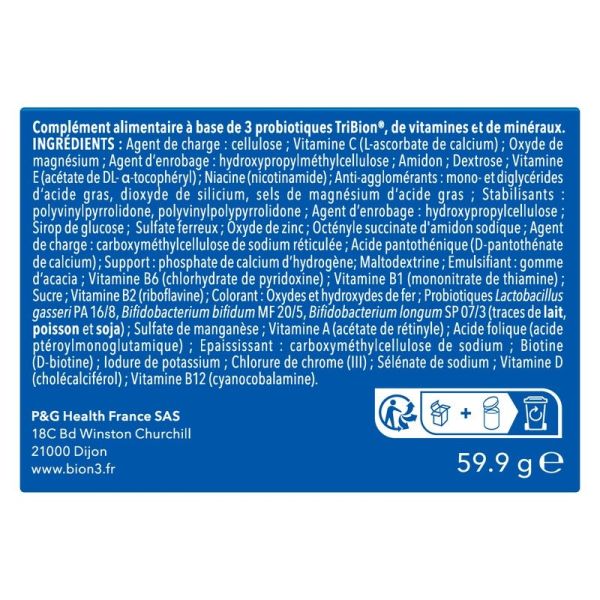 Vitamines pour le système immunitaire Bion3 Défense - 60 CRP