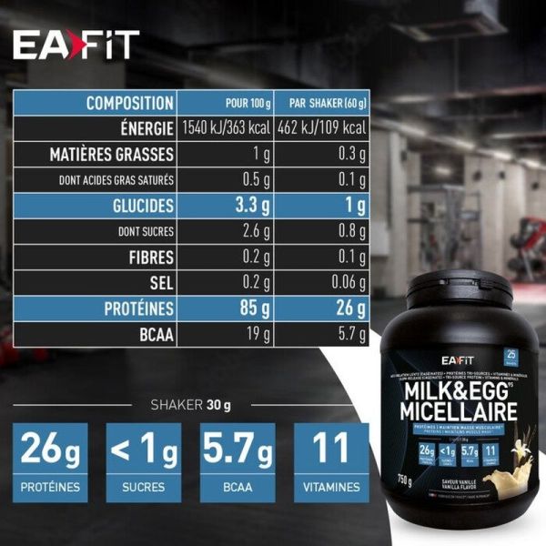 Milk & Egg 95 Micellaire Vanille - 750g