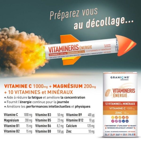 Vitamineris Énergie 1000mg - 30 comprimés