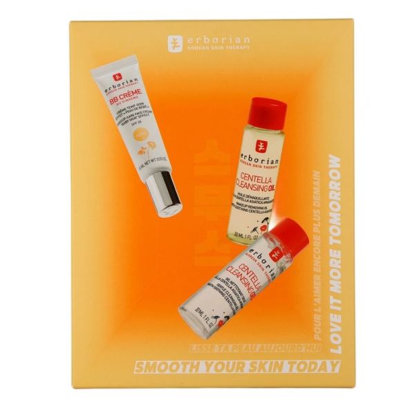 Coffret Le Trio Lissant BB Crème Dorée - BB Crème 15 ml, Centella Cleansing Oil 30 ml, Centella Cleansing Gel 30 ml