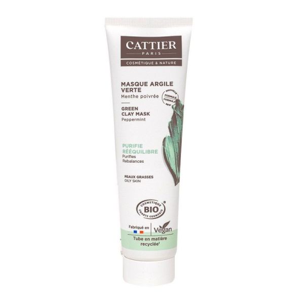 Cattier Masque argile verte Bio - 100 ml