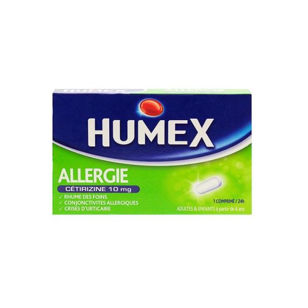 HUMEX ALLERGIE CETIRIZINE 10 mg - 7 comprimés pelliculés sécables