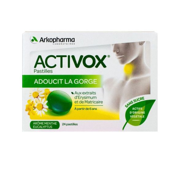 Activox® Pastilles, arôme Menthe Eucalyptus - 24 pastilles