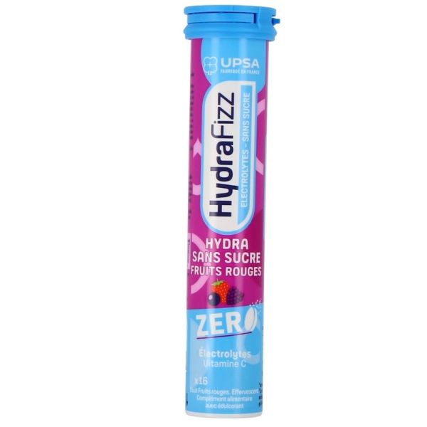 Hydra Sans Sucre Fruits Rouges - 16 comprimés effervescents