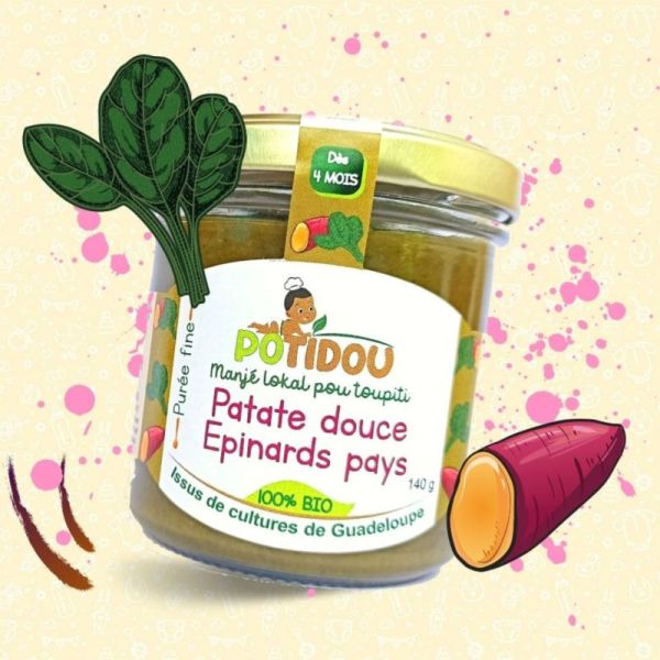 Potidou Aubergine Patate Douce - 140g