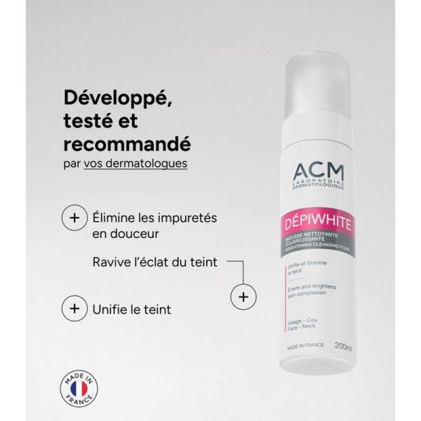 Dépiwhite Mousse Nettoyante Éclaircissante - 200 ml