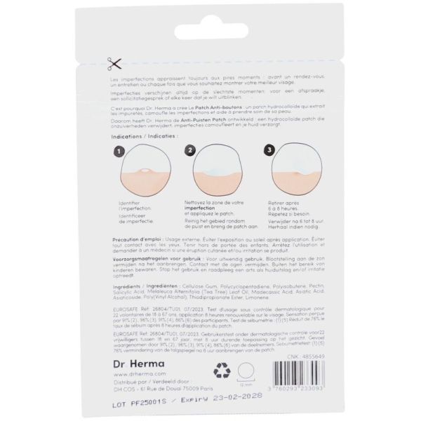 Patch anti-boutons Original format petit - 6 patchs