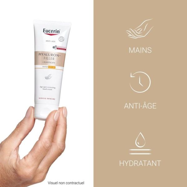HYALURON-FILLER + ELASTICITY Crème Mains Anti-Taches et Anti-Âge SPF 30