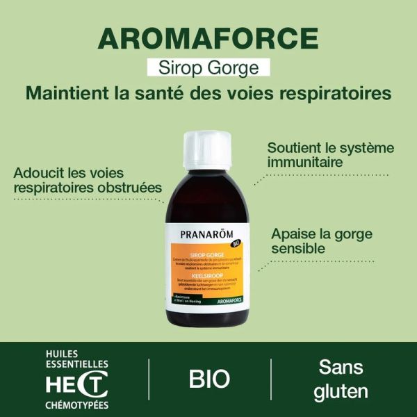 Sirop gorge BIO au miel et Ravintsara Bio - 150 ml