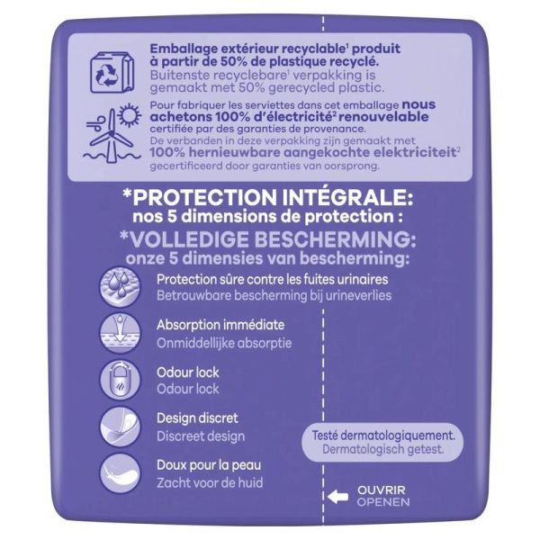 Serviettes Fuites Urinaires Nuit Protection Intégrale