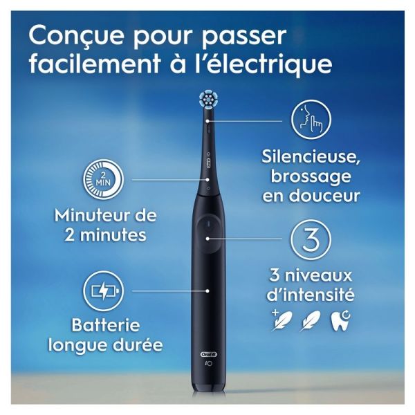 iO2 Brosse À Dents Électrique Rose Clair Avec Brossette + 4 Brossettes