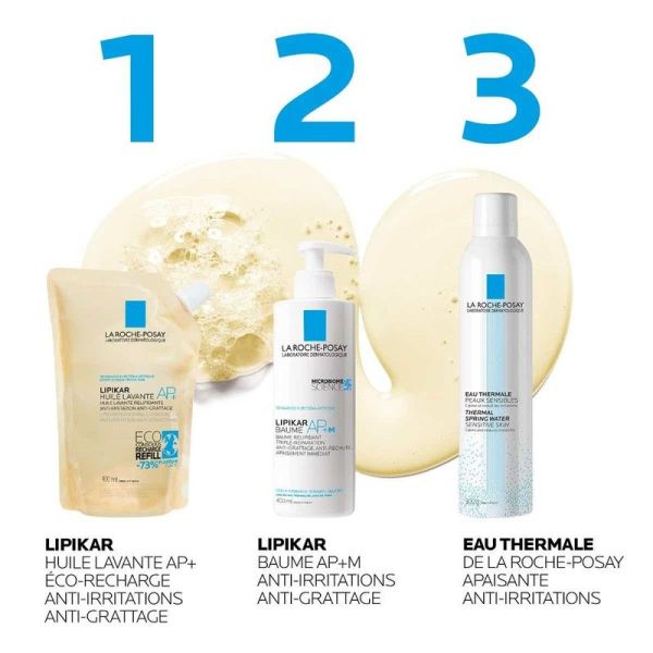 LIPIKAR AP+ - Huile Lavante Recharge - 400ml