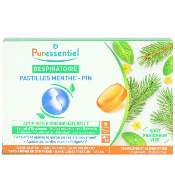 Puressentiel Respiratoire Pastilles Menthe-Pin - 18 Pastilles