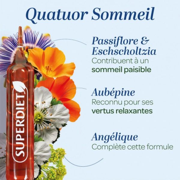 Quatuor Sommeil Paisible Bio - 20 ampoules
