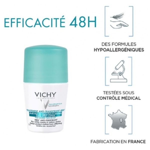 Déodorant Bille Anti-Transpirant 48H Anti-Traces - 2 x 50ml
