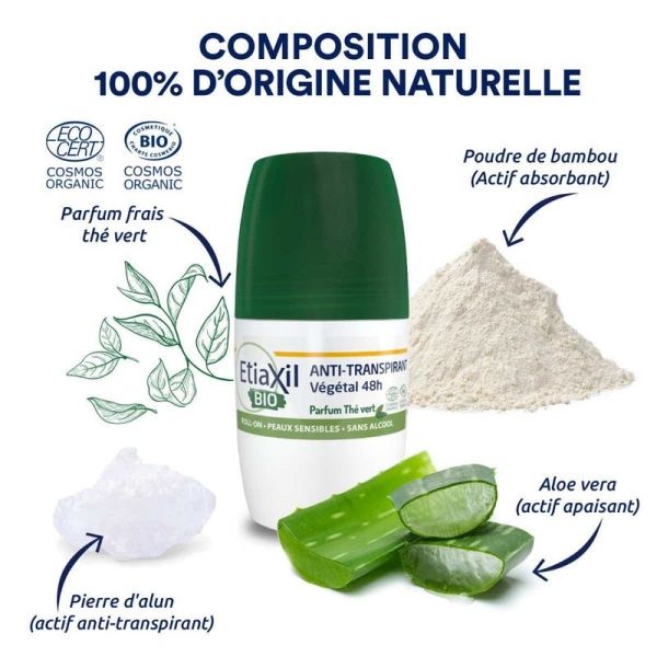 Anti-transpirant Végétal 48H Thé Vert - 50ml