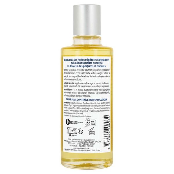 Huile Sèche au Monoï - Visage, Corps et Cheveux - 100ml