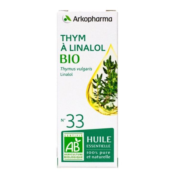 Arkopharma Huile Essentielle Thym à Linalol (Thym vulgaris) Bio n°33 - 5 ml 