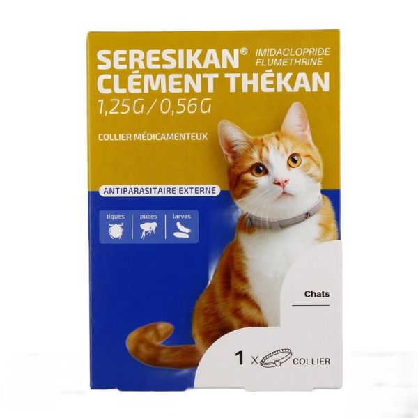 Seresikan collier antiparasitaire - Chat - 1 collier de 38 cm