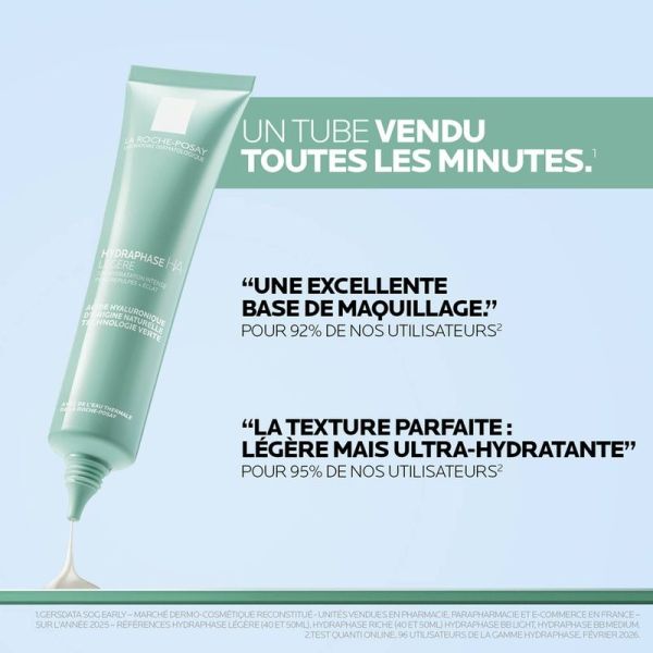 Hydraphase HA Légère Crème Hydratante Visage à l'Acide Hyaluronique - 40ml