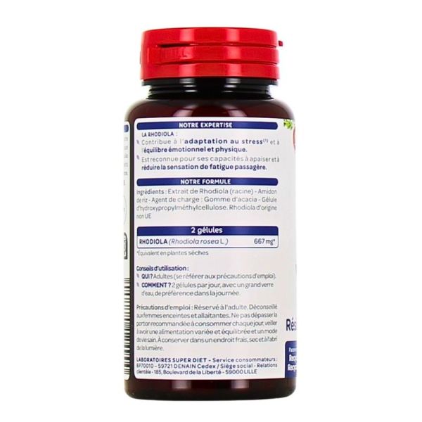 RHODIOLA BIO Résistance au stress - 80 gélules