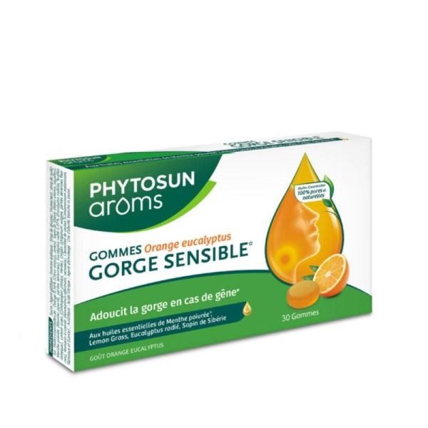 Respiration - Gommes Gorge Sensible - Orange eucalyptus