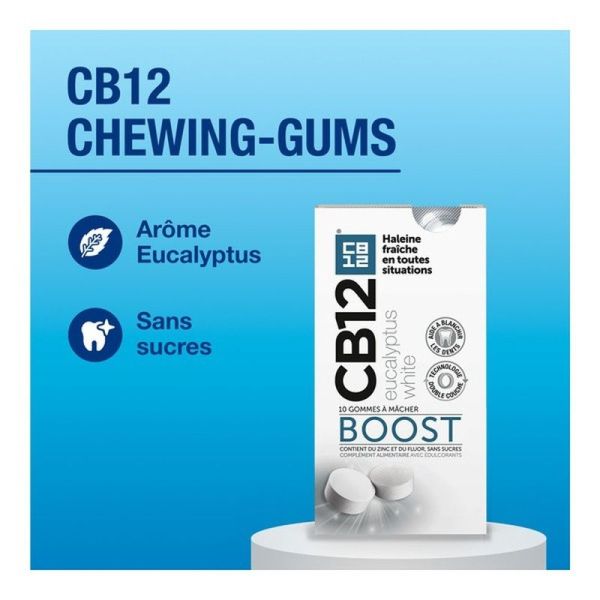 Boost gommes à mâcher Eucalyptus White - 10 gommes