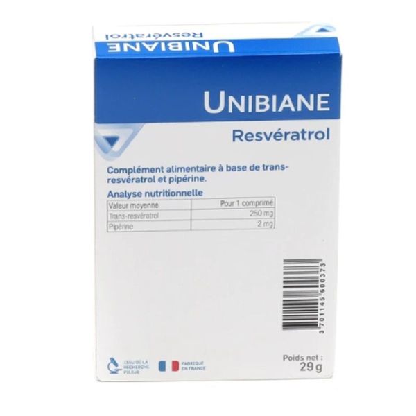 Unibiane Resveratrol - 30 comprimés