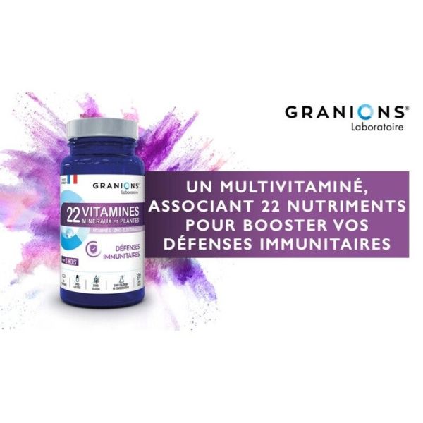 22 Vitamines Minéraux et Plantes - 90 comprimés