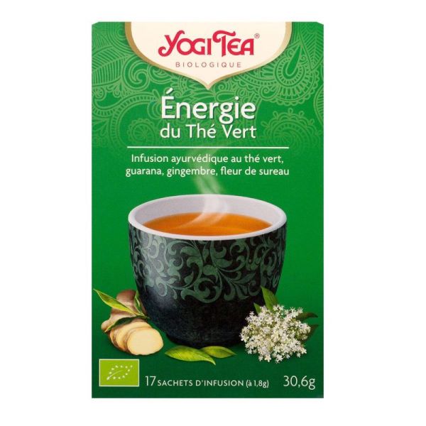 YOGI TEA Thé Vert Énergie du Thé Vert Bio 17 Sachets 1,8g