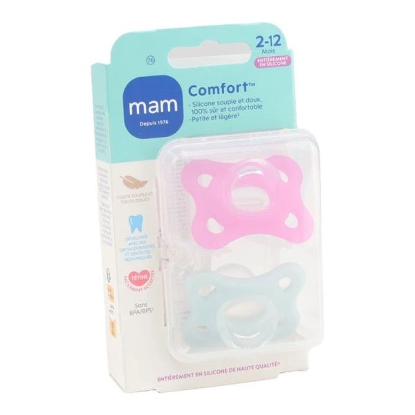 Comfort - 2 sucettes 2-12 mois