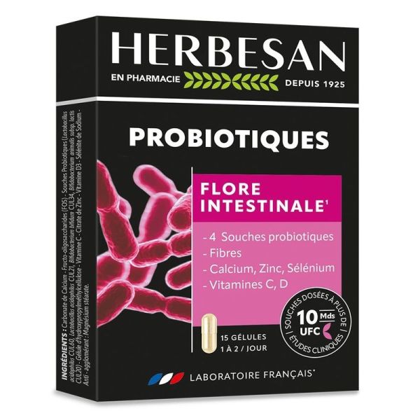 Probiotiques Flore Intestinale - 15 gélules