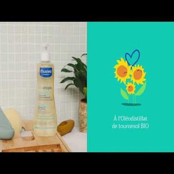 Peau à tendance atopique Huile lavante Stelatopia au Tournesol BIO - 500ml