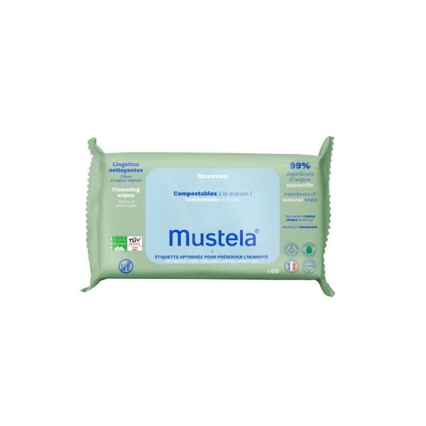 Lingettes Nettoyantes Compostables - 60 unités