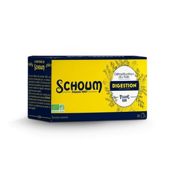 Schoum Digestion Tisane BIO - Etui de 20 sachets