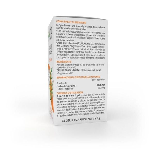 Arkogélules® Spiruline - 45 gélules