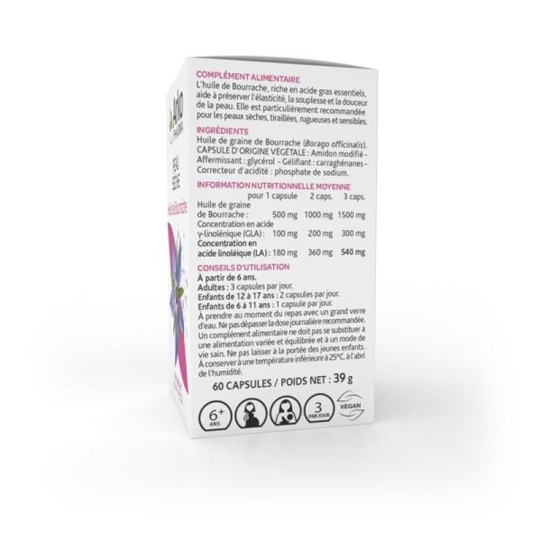 Arkogélules Huile de Bourrache - 60 capsules