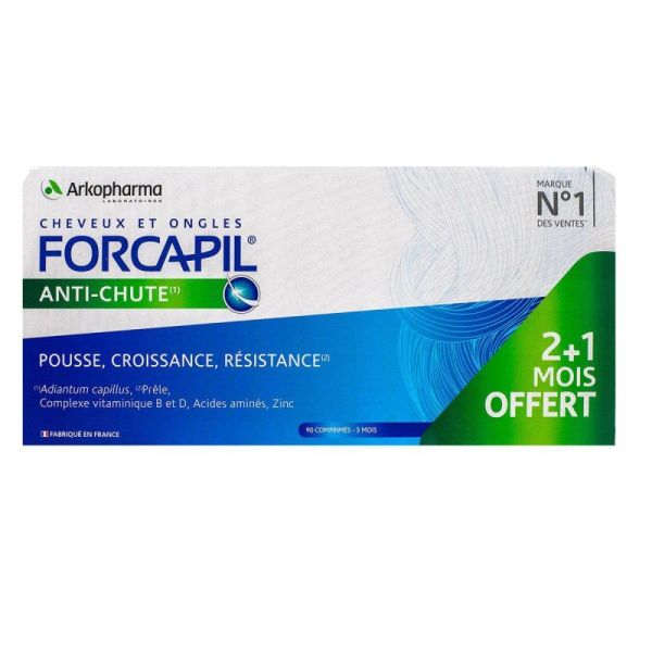 Arkopharma Forcapil Anti-Chute - Lot de 3 x 30 Comprimés