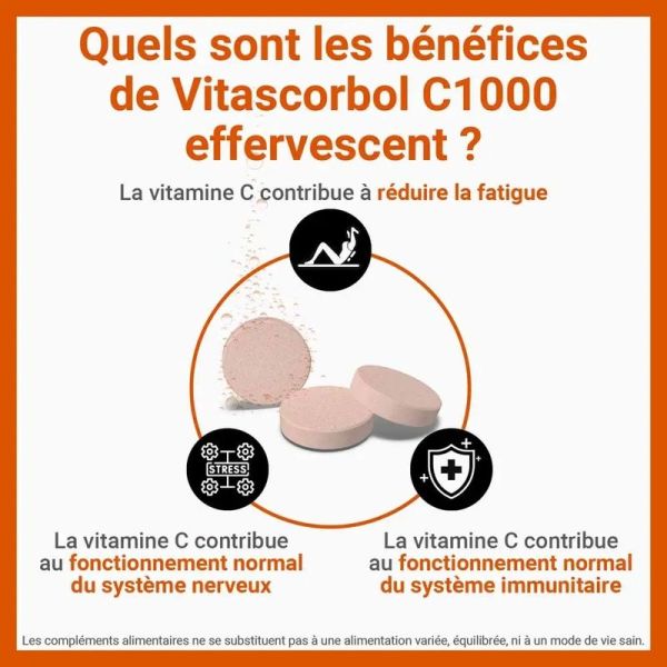 C1000 Comprimés Effervescents Sans Sucre Cassis - 15 comprimés