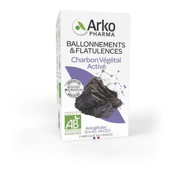 Arkogélules® Charbon Végétal Activé - 40 gélules