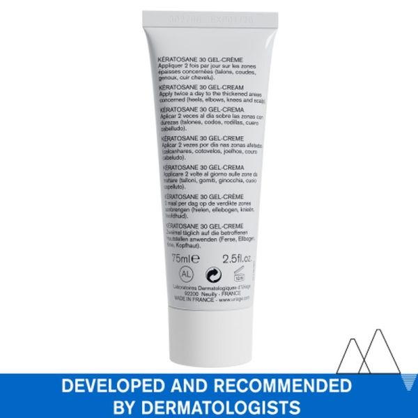 Peaux sèches, tendance à l'eczéma atopique KÉRATOSANE 30 Gel-Crème - 75mL