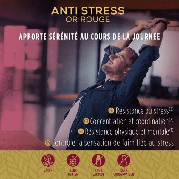Anti Stress Or Rouge - 15 comprimés